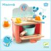 DJECO - Kitten Stove Playset for Toddlers - Role Play - Ages 18 Months and Up - Pretend Cooking in Play Kitchen - Compact and Portable - Includes Cooker, Saucepan, Spoon, Salt Shaker view 3