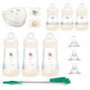 MAM Babys First Gift Feeding Set, Newborn Essentials Must Have for 0-3 Months, Self-Sterilizing Anti-Colic Bottles & Brush, Pacifiers, Skinsoft Silicone Nipples & Formula Dispenser, Unisex Set view 1
