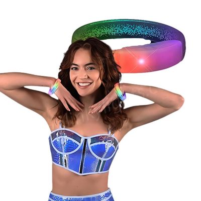 blinkee LED Bubble Bangle Bracelet - Rainbow Slow Color-Changing Light Accessory with Replaceable Batteries
