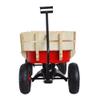 CEMKAR Outdoor Sport Wagon All Terrain Pulling with Removable Wooden Side Panels Air Tires Big Foot Panel Wagon - Red view 2