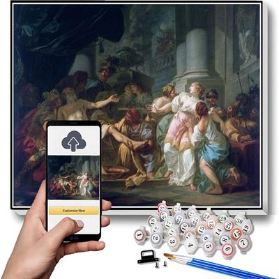 DIY Oil Painting Kit,The Death of Seneca Painting by Jacques Louis David Paint by Numbers Kit for Kids and Adults
