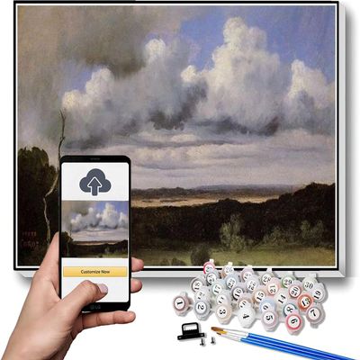 DIY Oil Painting Kit,Rome, The Basilica of Constantine Painting by Camille Corot DIY Oil Painting Paint by Number Kits
