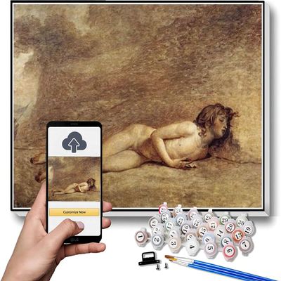 DIY Oil Painting Kit,The Death of Bara Painting by Jacques Louis David Paint by Numbers Kit for Kids and Adults