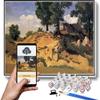 DIY Oil Painting Kit,Trees and Rocks at La Serpentara Painting by Camille Corot DIY Oil Painting Paint by Number Kits view 1