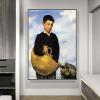 DIY Oil Painting Kit,A Boy with A Dog Painting by Edouard Manet Paint by Numbers Kit for Kids and Adults view 2