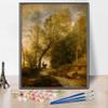 DIY Oil Painting Kit,The Forest of Coubron Painting by Camille Corot Paint by Numbers Kit for Kids and Adults view 1
