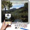 DIY Oil Painting Kit,Roman Countryside Rocky Valley with A Herd of Pigs Painting by Camille Corot Paint by Numbers Kit for Kids and Adults view 1