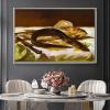 DIY Oil Painting Kit,EEL and Red Mullet Painting by Edouard Manet Paint by Numbers Kit for Kids and Adults view 3