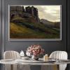 DIY Oil Painting Kit,Marino Large Buildings On The Rocks Painting by Camille Corot Paint by Numbers Kit for Kids and Adults view 3