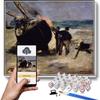 DIY Oil Painting Kit,Tarring The Boat Painting by Edouard Manet DIY Oil Painting Paint by Number Kits view 1