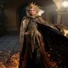 HOMELEX Black Witch Velvet Cloak Halloween Hooded Cape Queen King Robe Outfit Renaissance Medieval Costume view 4