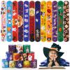 hexiaoxiao Halloween Slap Bracelets for Kids Halloween Party Favors Friendship Bracelets Bulk for Halloween Party Supplies Snap Bracelet Gifts Classroom Prizes Exchanging Gifts (72) view 1