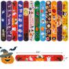 hexiaoxiao Halloween Slap Bracelets for Kids Halloween Party Favors Friendship Bracelets Bulk for Halloween Party Supplies Snap Bracelet Gifts Classroom Prizes Exchanging Gifts (72) view 4