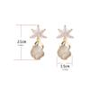 NTIYOU Earrings Earrings Pure Silver Earrings New Net Red Pearl Earrings Female Temperament Long Wild Earrings High Sense Earrings Dangle Hoop (Color : B, Size : B) view 2