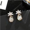 NTIYOU Earrings Earrings Pure Silver Earrings New Net Red Pearl Earrings Female Temperament Long Wild Earrings High Sense Earrings Dangle Hoop (Color : B, Size : B) view 3