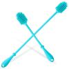 Healifty 2pcs Silicone Bottle Cleaner Brush Deep Cleaning Brushes for Water Bottles Cups Food-Grade Silicone Long Handle Anti-Skid Design Easy to view 1