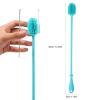 Healifty 2pcs Silicone Bottle Cleaner Brush Deep Cleaning Brushes for Water Bottles Cups Food-Grade Silicone Long Handle Anti-Skid Design Easy to view 3