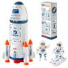 Wbzle Space Rocket Toys, Rocket Ship with Astronaut Toy for Educational, Concentration, Learning Rocket Fun Space Gifts, for Space Exploration, Knowledge Toys for Kids 3-5 view 1