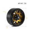 Lifehead 4PCS Aluminum 1.9 Inch Beadlock Wheels CNC Machined for 1/10 RC Crawler Car TRAXXAS TRX4 TRX6 Axial SCX10 90046 90047 SCX10 III AXI03007 Tamiya CC01 D90 D110,Red&Golden view 2