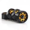 Lifehead 4PCS Aluminum 1.9 Inch Beadlock Wheels CNC Machined for 1/10 RC Crawler Car TRAXXAS TRX4 TRX6 Axial SCX10 90046 90047 SCX10 III AXI03007 Tamiya CC01 D90 D110,Red&Golden view 4