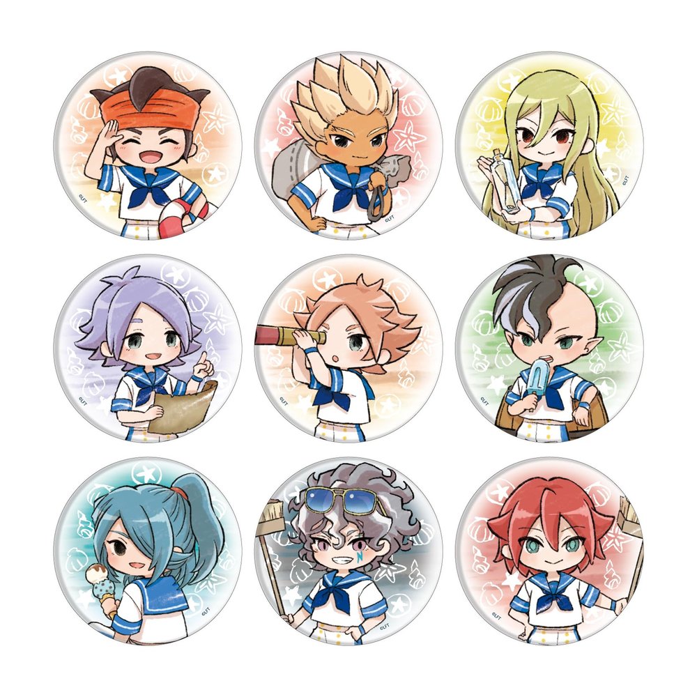 Inazuma Eleven Orion Engraved 31 Marine Ver. [Graph Art Illustration] Can Badge, Box of 9