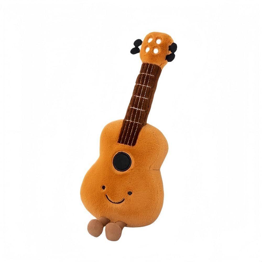 14.9" Guitar Plush Toy Soft Stuffed Rock Star Plushes Musical Instrument Throw Pillow Gift for Kids Party Birthday Decoration