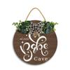 11x11In Little Babe Cave Door Sign,Toddler Kids Bedroom Living Room Hanging Sign,Woodland Baby Playroom Wall Decor,Gifts for Newborn Baby, New Mom Parents view 1
