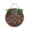 11x11In Funny Babe Cave Door Wooden Sign,Natural Baby Playroom Wall Decor Farmhouse Rustic Wall Art Wooden Sign,Round Door Hanging Sign Decor for Baby Home Bedroom Living Room view 1