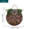 11x11In Funny Babe Cave Door Wooden Sign,Natural Baby Playroom Wall Decor Farmhouse Rustic Wall Art Wooden Sign,Round Door Hanging Sign Decor for Baby Home Bedroom Living Room view 2