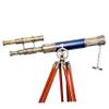 brasss Telescope Victorian Marine Antique Floor Standing Brass Telescope Navy Adjustable Vintage Nautical Adventures view 2