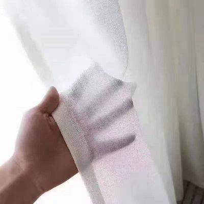 HooHero Simple Cotton Linen Thickened Solid Color Sheer Curtains Voile Gauze Panel Nordic Smooth Rod Pocket Style Drapes for Dining Room Bedroom Kitchen(1 Panel, W 52 x L 102 inch, White)