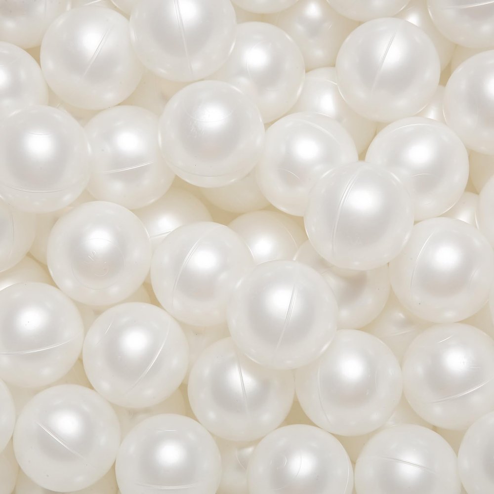 TRENDPLAY Plastic Balls for Ball Pits - Pack of 170 Hollow Balls- Safe and Exciting Playtime - Perfect for Baby Pools, Birthday Party Decoration, 2.2 inch (Pearl White)