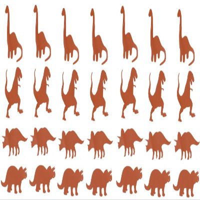 Dinosaur Collection (Dinosaur Vinyl Stickers l.Brown)