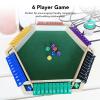 Dice Board Game, 6 Player 6 Color Sided Basswood Tabletop Shut The Box Math Game with 12 Dice view 4