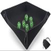 Cyber-Deals Dice Rolling Tray Portable Folding Black Felt Mat + (6) Pip Dot Dice with Velvet Pouch Bundle Set (16mm Glow, Rounded) view 1