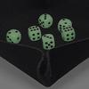 Cyber-Deals Dice Rolling Tray Portable Folding Black Felt Mat + (6) Pip Dot Dice with Velvet Pouch Bundle Set (16mm Glow, Rounded) view 2