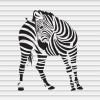 Zebra Vinyl Decals Stickers for Walls Car Window Laptop Tumbler Cafe Bar Shop Store Boys Girls Kids Nursery Room Decor Print Stripes Head Face Cartoon Cute Silhouette YASVG18873 view 1