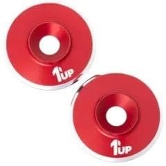 1Up Racing 7075 Lowpro Wing Washers - M3-2pcs - Red Shine 1UP820521
