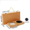 19 x19 Folding Go Bowls and Imitation Jade Go Pieces - Classic Strategy Board Game (Weiqi) view 3