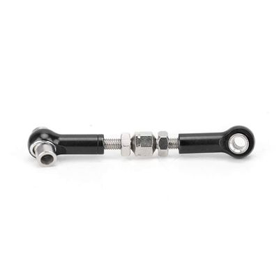 Qiilu Rc Car Turnbuckle Kit 1 12 Upper Link Rod Rc 6 Pcs Adjustable Servo Links Tie Rod Set for Rc Car 1 10 Tourning Car 47Mm sories (Black)