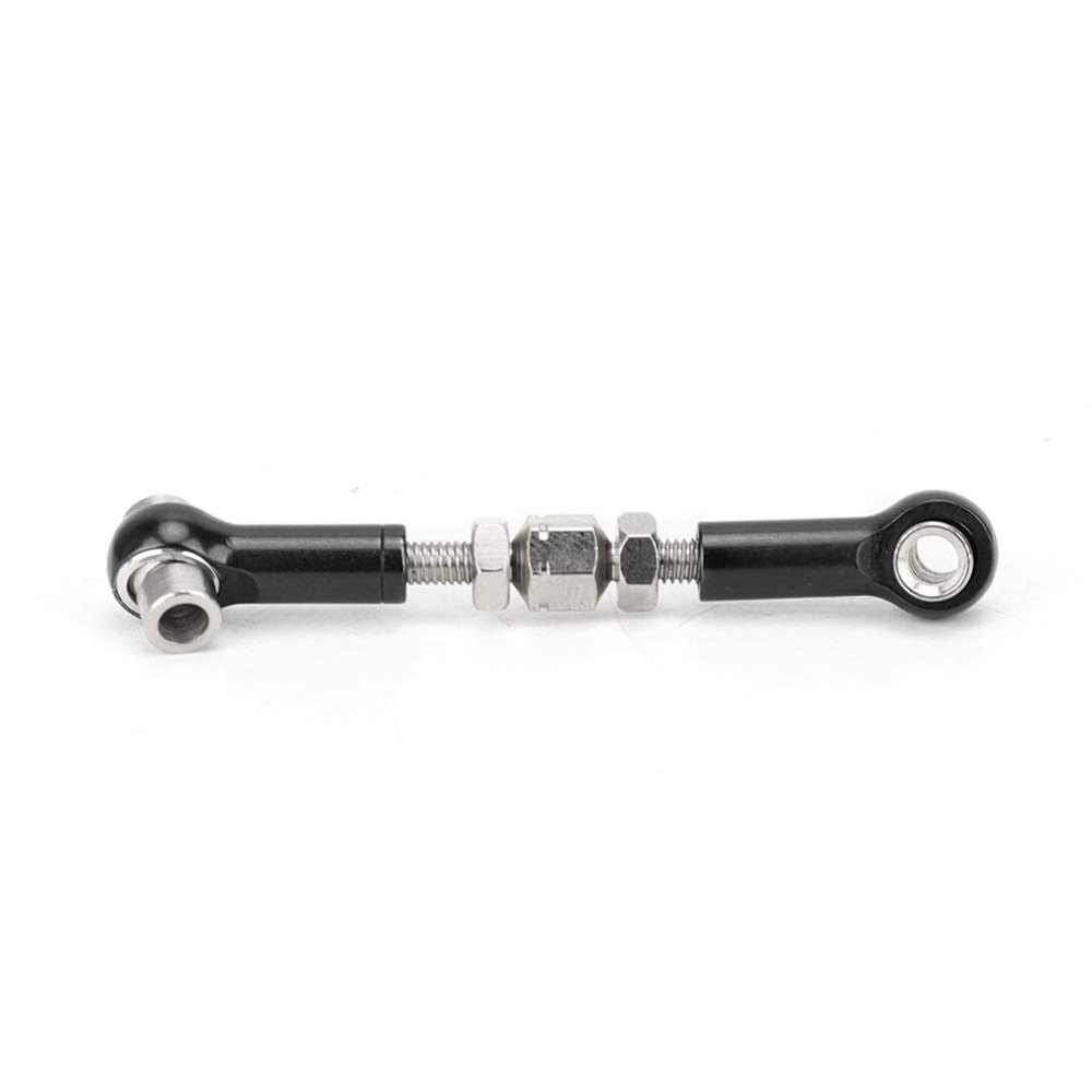 Qiilu Rc Car Turnbuckle Kit 1 12 Upper Link Rod Rc 6 Pcs Adjustable Servo Links Tie Rod Set for Rc Car 1 10 Tourning Car 47Mm sories (Black)