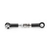 Qiilu Rc Car Turnbuckle Kit 1 12 Upper Link Rod Rc 6 Pcs Adjustable Servo Links Tie Rod Set for Rc Car 1 10 Tourning Car 47Mm sories (Black)