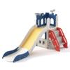 5 in 1 Toddler Slide, Extra-Long Kids Slide for Toddlers Age 1+ with Basketball Hoop and Ball, Storage Space, Indoor Outdoor Slide Playset Toddler Playground Climber Playset, Colourful view 1