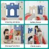 5 in 1 Toddler Slide, Extra-Long Kids Slide for Toddlers Age 1+ with Basketball Hoop and Ball, Storage Space, Indoor Outdoor Slide Playset Toddler Playground Climber Playset, Colourful view 3