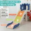 5 in 1 Toddler Slide, Extra-Long Kids Slide for Toddlers Age 1+ with Basketball Hoop and Ball, Storage Space, Indoor Outdoor Slide Playset Toddler Playground Climber Playset, Colourful view 4