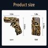 2pcs Rubber Band Gun Toy Mini Golden Dragon Metal Foldable Keychain: Creative and Fun Outdoor Party with Colored Rubber Bands view 3