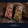 2pcs Rubber Band Gun Toy Mini Golden Dragon Metal Foldable Keychain: Creative and Fun Outdoor Party with Colored Rubber Bands view 4
