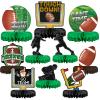 10PCS Football Party Decorations Football Table Centerpiece Football Honeycomb Centerpieces Table Toppers for Football Birthday Party Football Game view 1