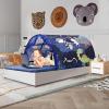 CRAWLBO Kids Bed Tent Twin Beds -Zoos Wonder Play Tents Boys Girls Ventilated Indoor Play Tent Children Promotes Independent Play, Stimulates Imagination Set-Up Playhouse (Zoos) view 3
