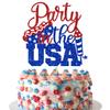 Party in The USA Cake Topper, Patriotic Happy 4th of July, Independence Day/Independence Day Party Decorations Supplies view 1